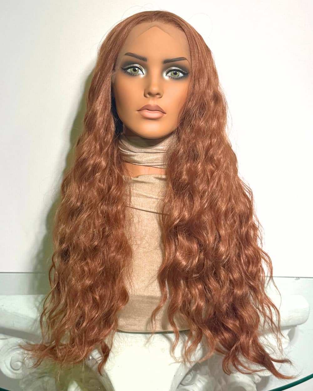 Saphire: Curly ginger Synthetische Wig