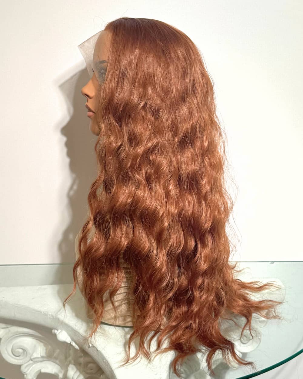 Saphire: Curly ginger Synthetische Wig