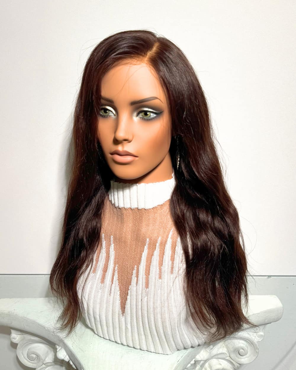 HD GlamLace Human Hair Wig Greatness Darkbrown