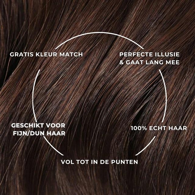 Elegancia Castaña - Clip-Ins Sin Costuras