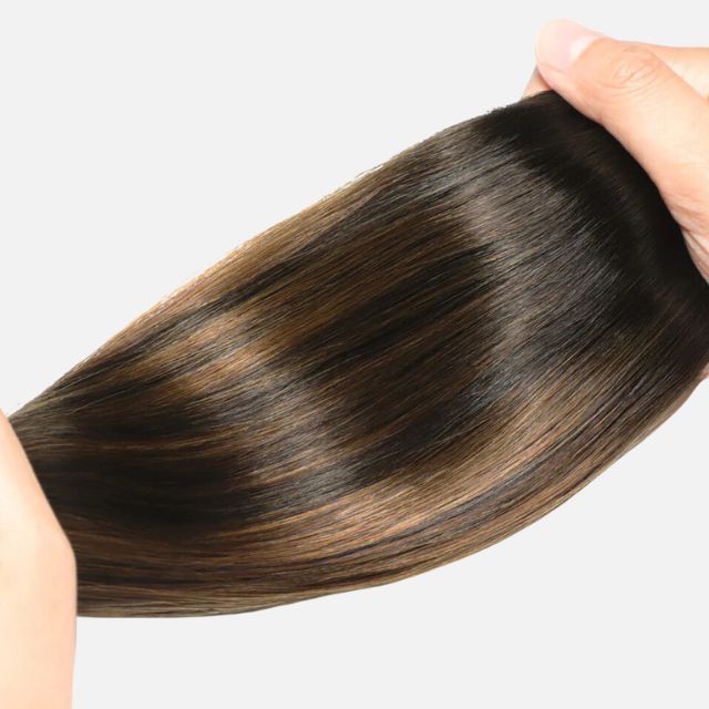 Marrón Mezclado - Clip-Ins Sin Costura