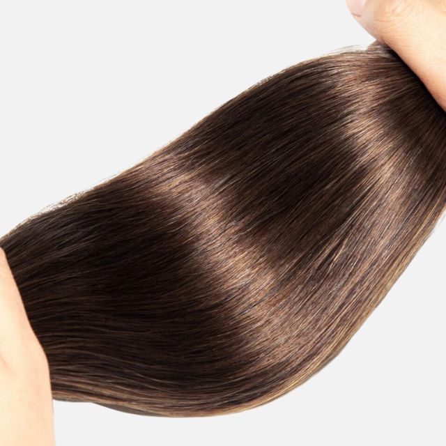 Elegancia Castaña - Clip-Ins Sin Costuras