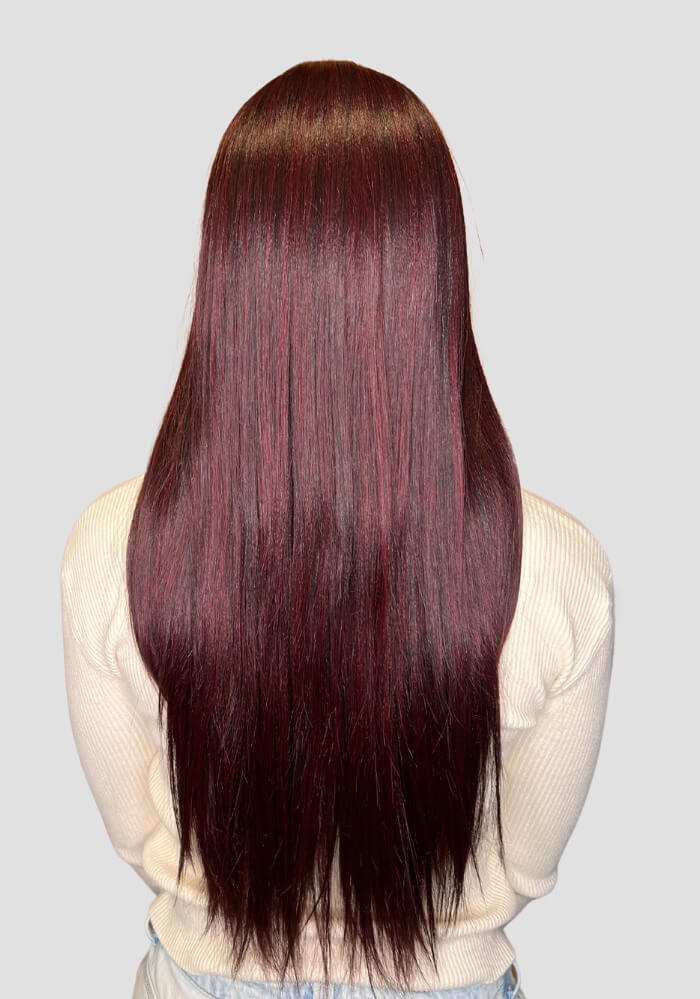 Change: Rode steile pruik