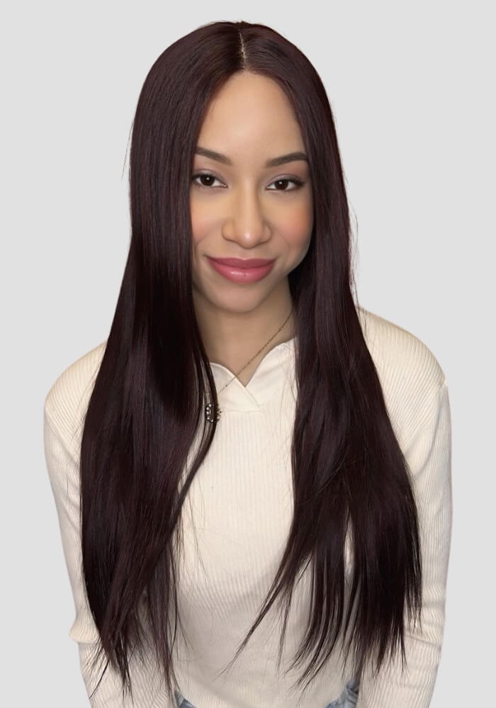 Change: Rode steile pruik