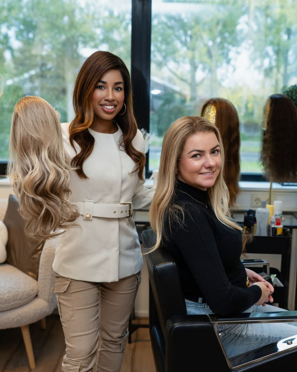 GlamLace pruik met natuurlijke haarlijn