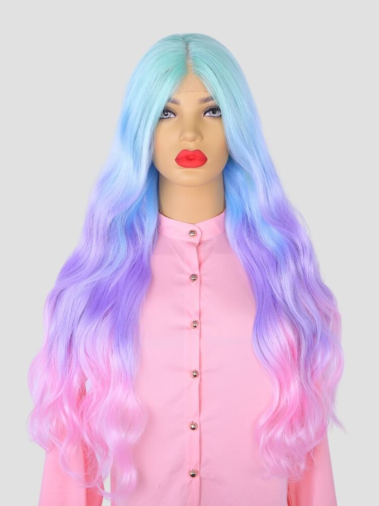 Unicornio: Peluca Arcoíris